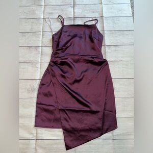 NWOT Lulu's Romantic Bliss Purple Satin Mini Dress